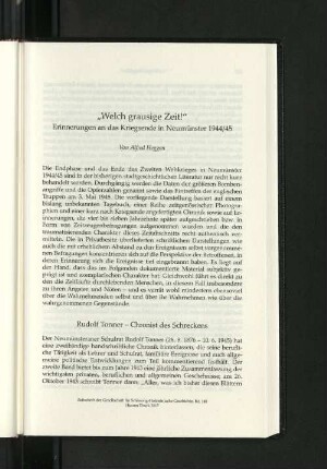 Rudolf Tonner-Chronist des Schreckens.