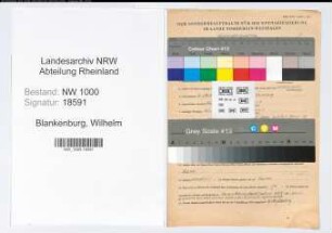 Entnazifizierung Wilhelm Blankenburg, geb. 26.10.1906 (Stadtinspektor)