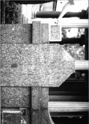 Grabstein 65 (Index: 100089331) Material: Rosengranit und Metallplatte Symbolik: Davidstern Besonderheit: Familiengrab: Grabstein 65A