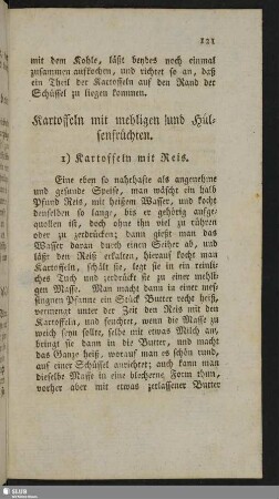 Kartoffeln mit mehligen und Hülsenfrüchten