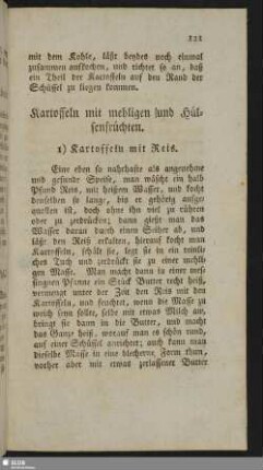 Kartoffeln mit mehligen und Hülsenfrüchten
