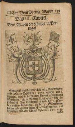 Das III. Capitel. Vom Wapen des Königs in Portugal