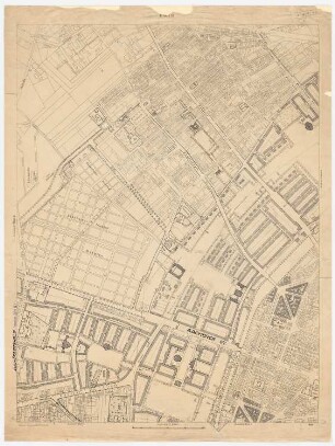 Wettbewerb zur Bebauung des Inneren Rayons, Köln: Grundplan in 5 Teilen 1:2500
