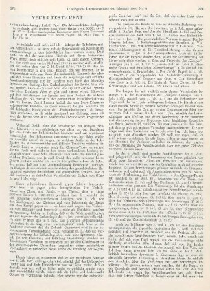 273-275 [Rezension] Schnackenburg, Rudolf, Die Johannesbriefe