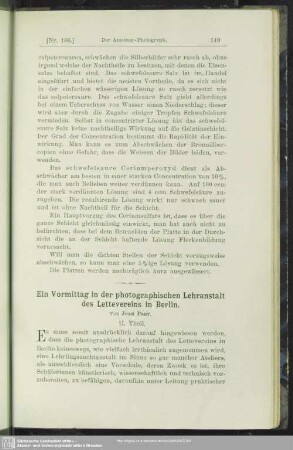 Ein Vormittag in der photographischen Lehranstalt des Lettevereins in Berlin