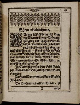 Ehren-Gedächtnis.