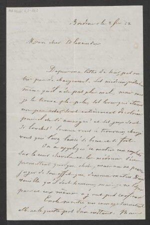 Brief an Alexander Mendelssohn : 02.02.1852