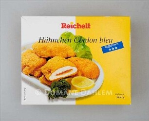 Verpackung für tiefgefrorenes Hähnchen Cordon bleu