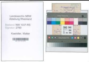 Entnazifizierung Walter Kaendler , geb. 21.07.1904 ()