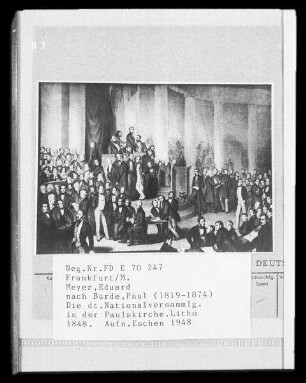 Die Deutsche Nationalversammlung in der Paulskirche in Frankfurt 1848