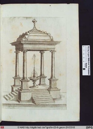 Überdachter Brunnen