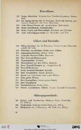 Gläser und Kristalle (Nr. 288-304)