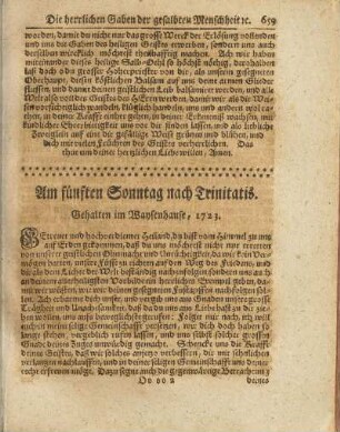 Am fünften Sonntag nach Trinitatis.