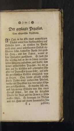 Der geplagte Pegasus.