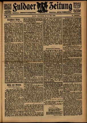Ausgabe vom Donnerstag, den 18. Mai 1905.