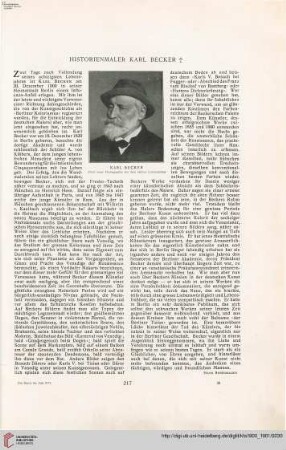 Historienmaler Karl Becker