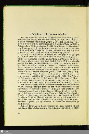 Notendruck und Instrumentenbau