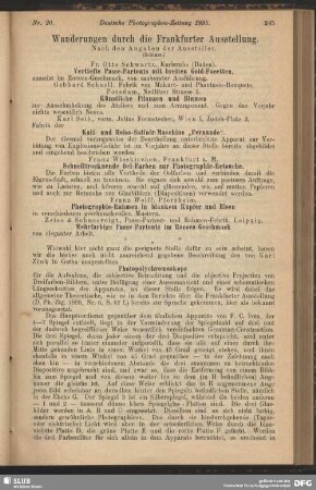 Wanderungen durch die Frankfurter Ausstellung