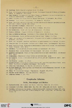 Graphische Arbeiten. Gemälde (Nr. 372-413)