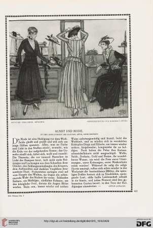 Kunst und Mode: Zu den Abbildungen der Kleider, Hüte, Kunstblumen