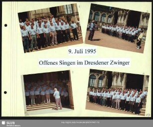 Offenes Singen des Bergsteigerchores im Dresdener Zwinger : Dirigent: Werner Matschke