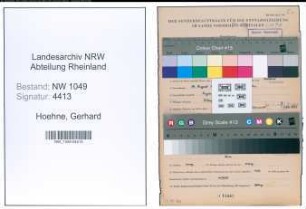 Entnazifizierung Gerhard Hoehne , geb. 19.08.1914 (Technischer Angestellter)