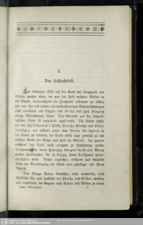 II. Das Schlachtfeld