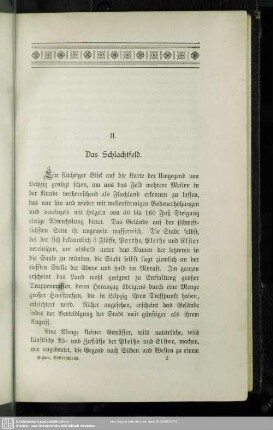 II. Das Schlachtfeld