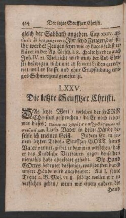 LXXV. Die letzte Seufftzer Christi