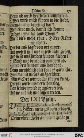 (Der LXI. Psalm - Der LXX. Psalm)