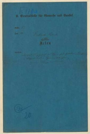 Patent des Zigarrenfabrikanten G. Albert Reiniger in Stuttgart auf eine Zigarrenwickelmaschine