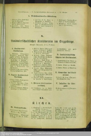 XI. Kirchen