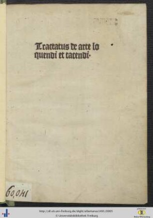 De arte loquendi et tacendi