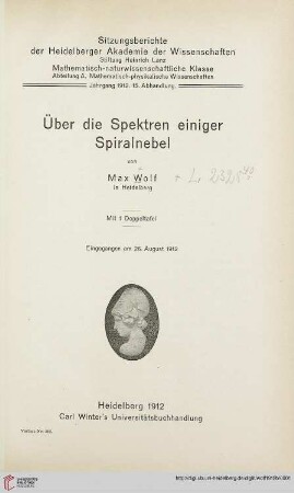 Über die Spektren einiger Spiralnebel