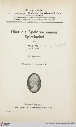 Über die Spektren einiger Spiralnebel