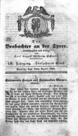 15. Stück, 11. April 1853