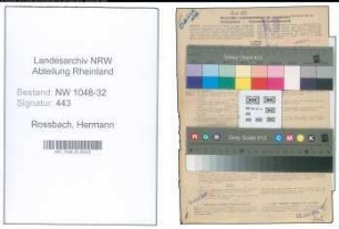 Entnazifizierung Hermann Rossbach , geb. 02.02.1900 (Angestellter)