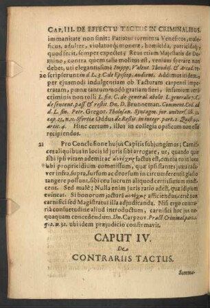 Caput IV. De Contrariis Tactus.