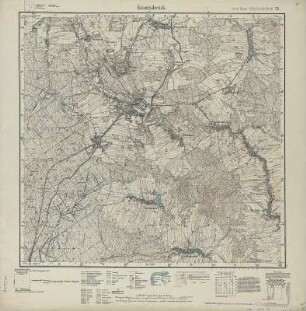 Section Königsbrück aus: Topographische Karte (Meßtischblätter) Sachsen