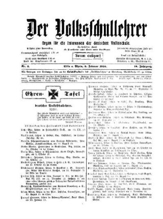 Ehren-Tafel deutscher Volksschullehrer : XXXVI.