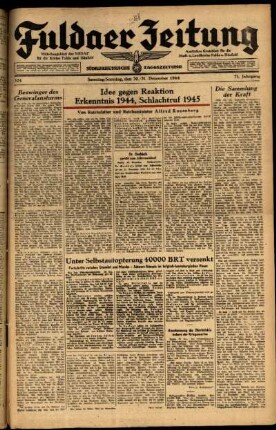 Ausgabe vom Samstag, den 30. Dezember 1944.