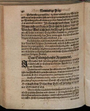 Das Sibenzehende Argument.