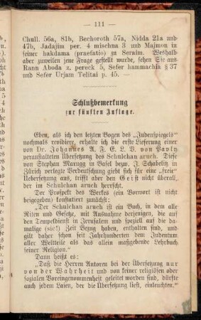Schlußbemerkung zur fünften Auflage