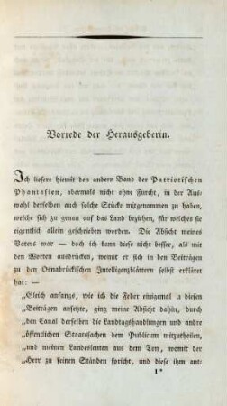 Vorrede der Herausgeberin