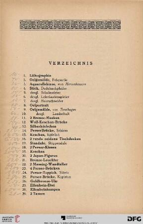 Verzeichnis (Nr. 1-487)
