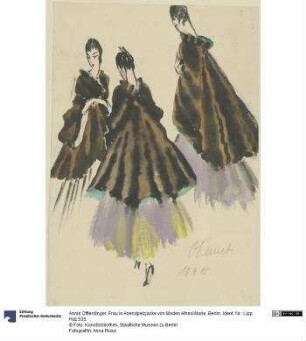 Frau in Abendpelzjacke von Moden Alfred-Marie, Berlin