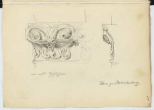 Dom, Magdeburg: Details Kapitelle (aus: Skizzen- und Fotoalbum 12)