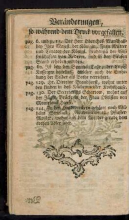 Veränderungen, so während dem Druck vorgefallen