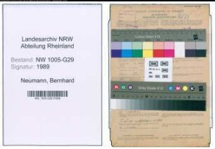 Entnazifizierung Bernhard Neumann , geb. 10.02.1896 (Bahnsekretaer)