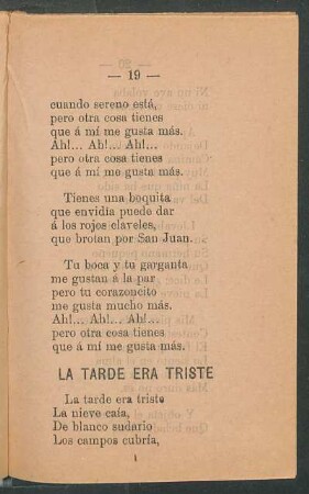 La tarde era triste